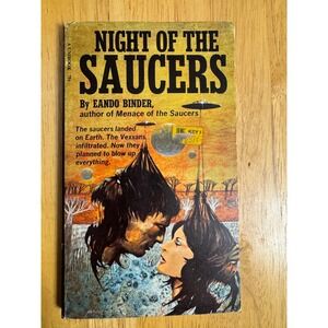 Night of the Saucers Eando Binder Unibook 755 Vintage Sci Fi Paperback Book